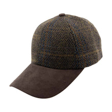 Carica l'immagine nel visualizzatore di Gallery, Berretto da baseball in pelle scamosciata: Green Herringbone
