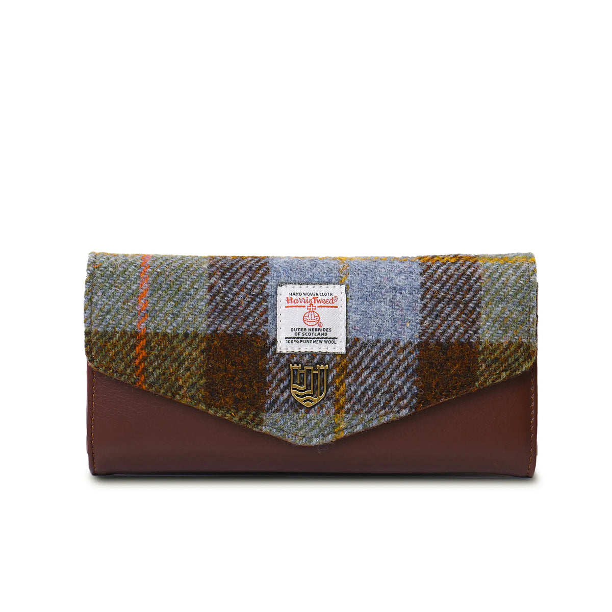 Portamonete Piccolo In Harris Tweed Con Cerniera – Unisex, Magenta, Misura 11,4 X 10,2 Cm, Regalo Originale